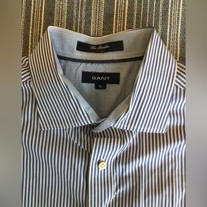 Gant The Banker Striped Poplin Dress Shirt XL